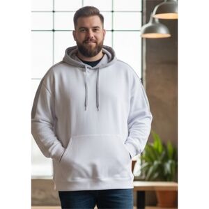 Adidas Climawarm Hooded Sweatshirt White & Gray Size 2XL